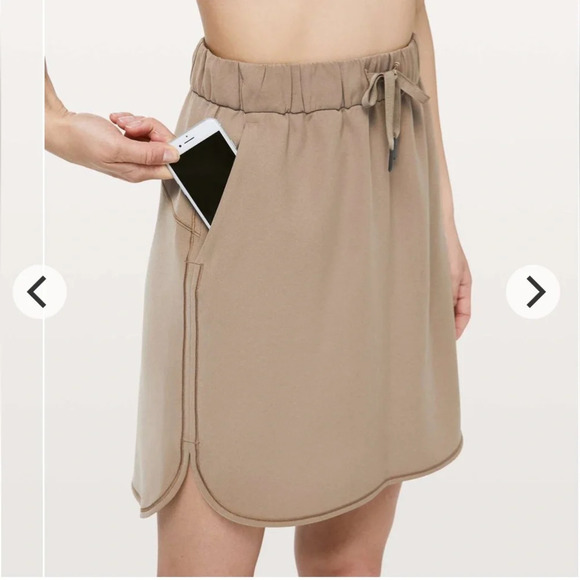 Lululemon On The  Fly Skirt
*Woven
Frontier, tan color casual, athleisure, sz 6 - Picture 3 of 16
